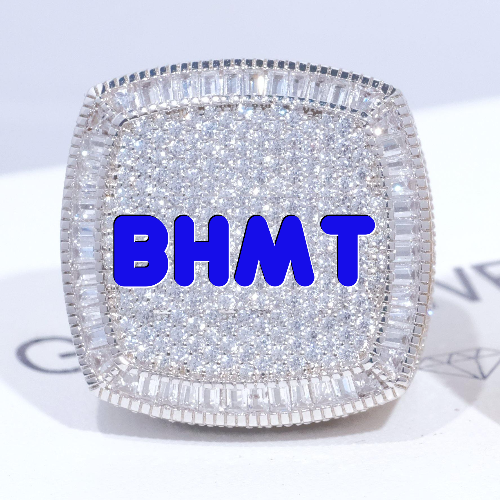 CUSTOM LETTER 3D ICED RING - The GUU Shop