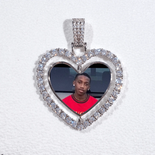 3D Spinning 2-Faced Heart Custom Picture Pendant - The GUU Shop