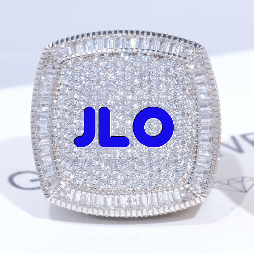 CUSTOM LETTER 3D ICED RING - The GUU Shop