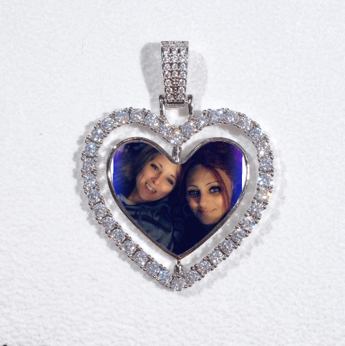 3D Spinning 2-Faced Heart Custom Picture Pendant - The GUU Shop