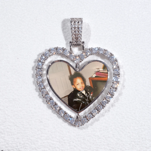 3D Spinning 2-Faced Heart Custom Picture Pendant - The GUU Shop