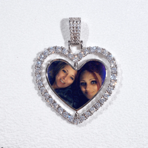 3D Spinning 2-Faced Heart Custom Picture Pendant - The GUU Shop