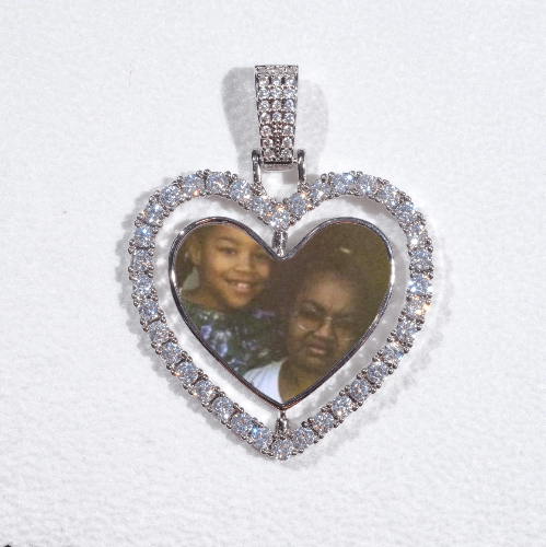 3D Spinning 2-Faced Heart Custom Picture Pendant - The GUU Shop