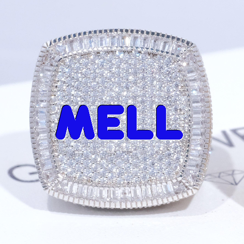 CUSTOM LETTER 3D ICED RING - The GUU Shop