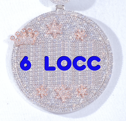 CUSTOM LETTER NECKLACE 3D BIG CROWN DISC - The GUU Shop