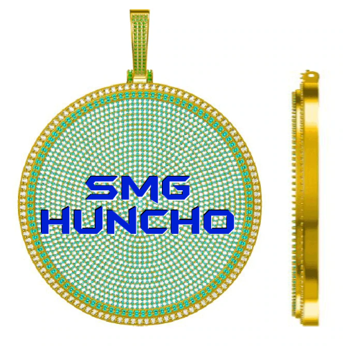 CUSTOM LETTER NECKLACE 3D BIG DISC - The GUU Shop