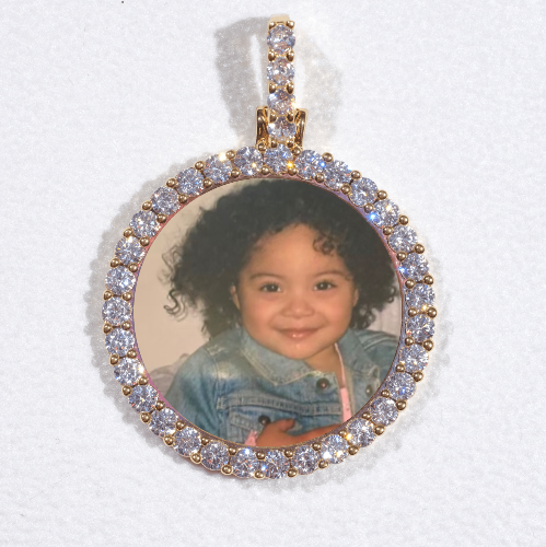 3D CIRCLE CUSTOM PICTURE PENDANT SMALL SIZE - The GUU Shop
