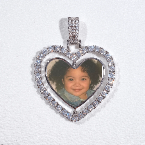 3D Spinning 2-Faced Heart Custom Picture Pendant - The GUU Shop