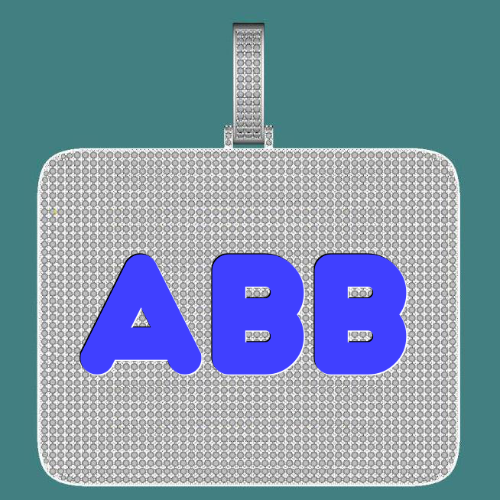 CUSTOM LETTER NECKLACE 3D BIG SQUARE - The GUU Shop