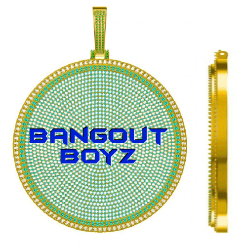CUSTOM LETTER NECKLACE 3D BIG DISC - The GUU Shop