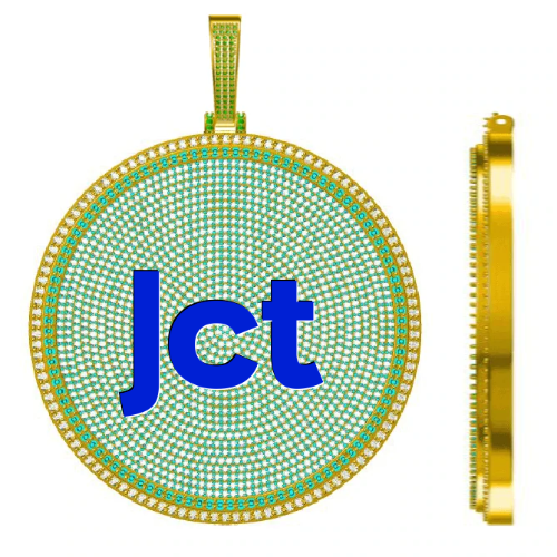 CUSTOM LETTER NECKLACE 3D BIG DISC - The GUU Shop