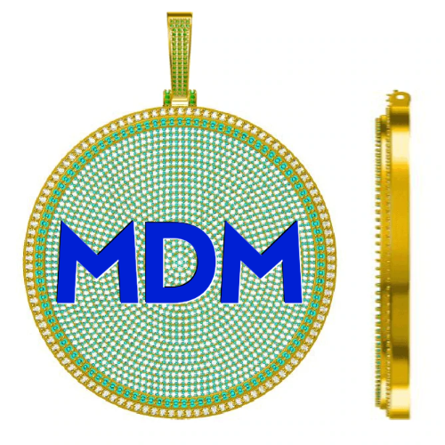CUSTOM LETTER NECKLACE 3D BIG DISC - The GUU Shop