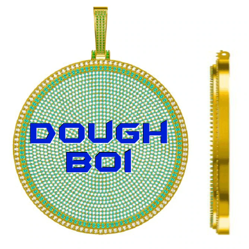 CUSTOM LETTER NECKLACE 3D BIG DISC