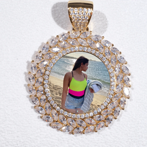 Large 3D Wheat Ear Custom Picture Pendant