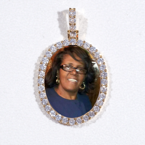 3D Oval Custom Picture Pendant
