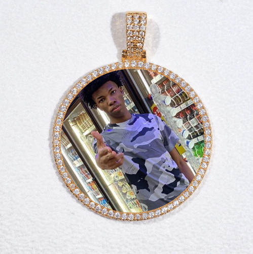 MEDIUM 3D CIRCLE CUSTOM PICTURE PENDANT