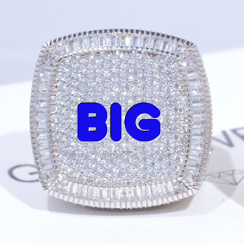 CUSTOM LETTER 3D ICED RING