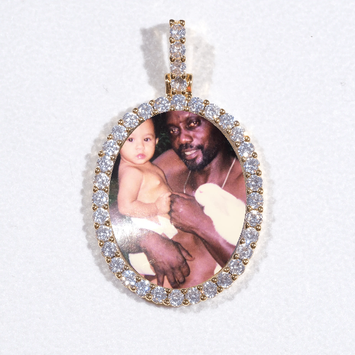 3D Oval Custom Picture Pendant