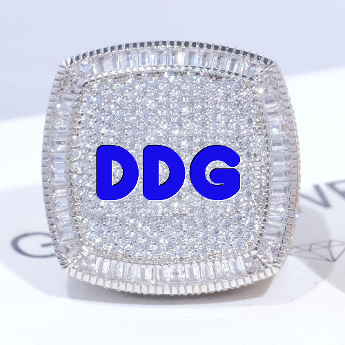 CUSTOM LETTER 3D ICED RING