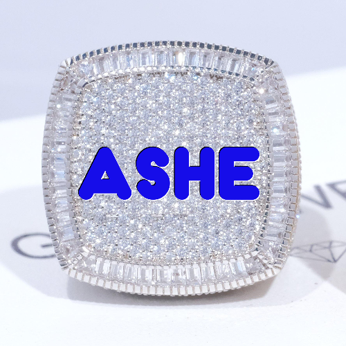 CUSTOM LETTER 3D ICED RING