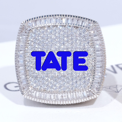 CUSTOM LETTER 3D ICED RING