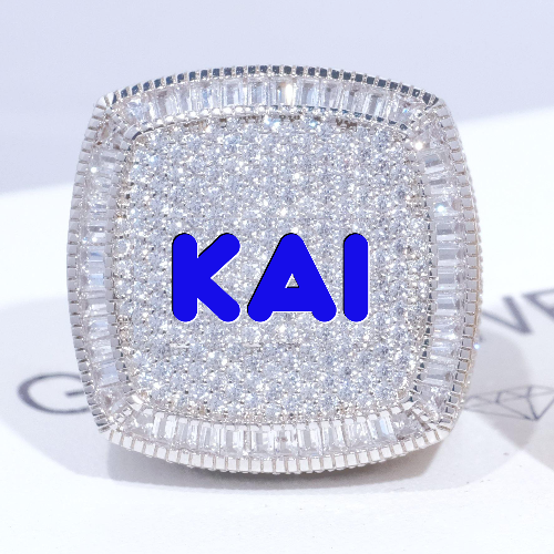 CUSTOM LETTER 3D ICED RING