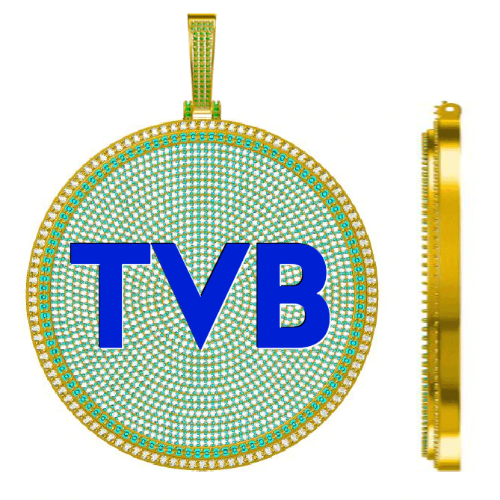 CUSTOM LETTER NECKLACE 3D BIG DISC