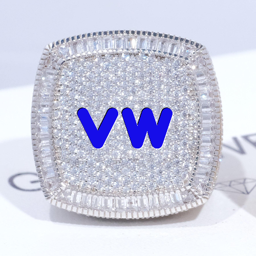 CUSTOM LETTER 3D ICED RING