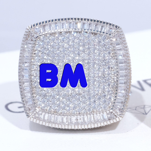 CUSTOM LETTER 3D ICED RING