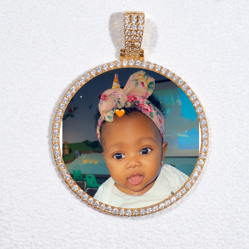 MEDIUM 3D CIRCLE CUSTOM PICTURE PENDANT