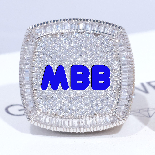 CUSTOM LETTER 3D ICED RING