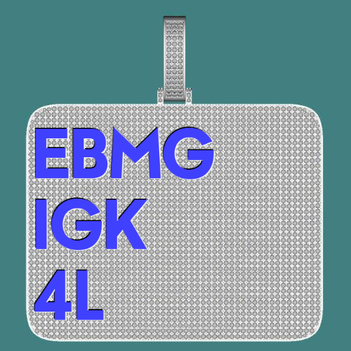 CUSTOM LETTER NECKLACE 3D BIG SQUARE