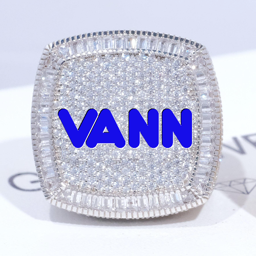 CUSTOM LETTER 3D ICED RING