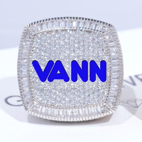 CUSTOM LETTER 3D ICED RING