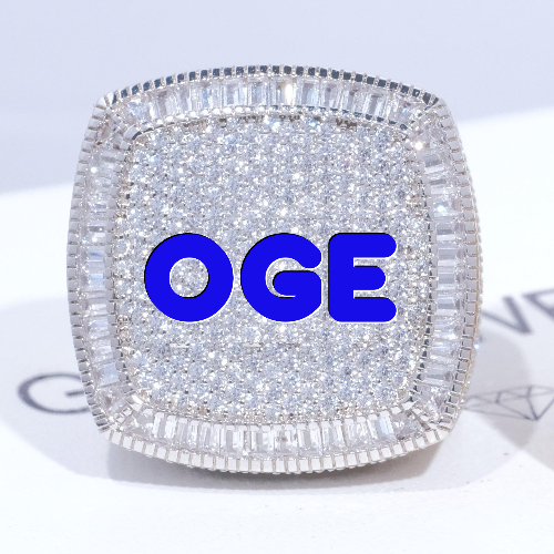 CUSTOM LETTER 3D ICED RING