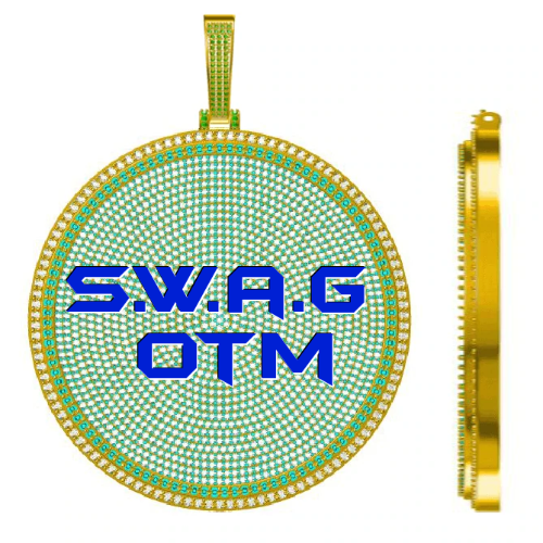 CUSTOM LETTER NECKLACE 3D BIG DISC
