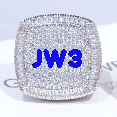 CUSTOM LETTER 3D ICED RING