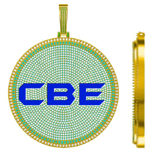 CUSTOM LETTER NECKLACE 3D BIG DISC