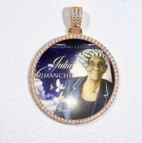 MEDIUM 3D CIRCLE CUSTOM PICTURE PENDANT