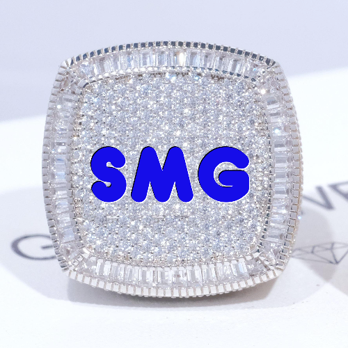CUSTOM LETTER 3D ICED RING