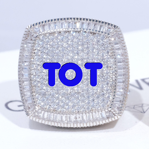 CUSTOM LETTER 3D ICED RING