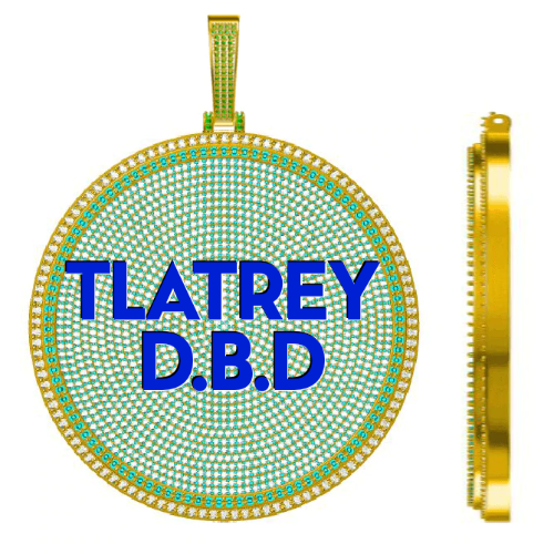 CUSTOM LETTER NECKLACE 3D BIG DISC