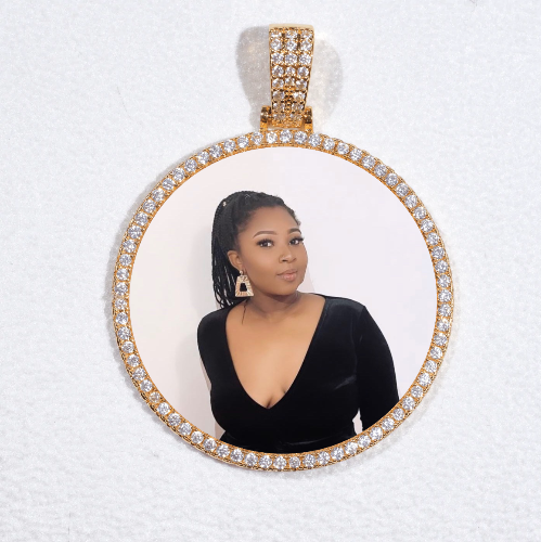 MEDIUM 3D CIRCLE CUSTOM PICTURE PENDANT