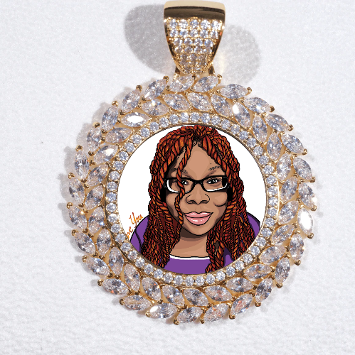 Large 3D Wheat Ear Custom Picture Pendant