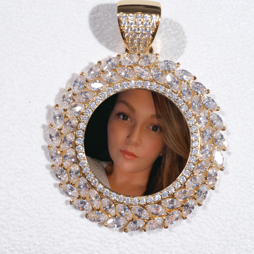 Large 3D Wheat Ear Custom Picture Pendant