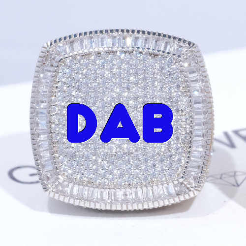 CUSTOM LETTER 3D ICED RING