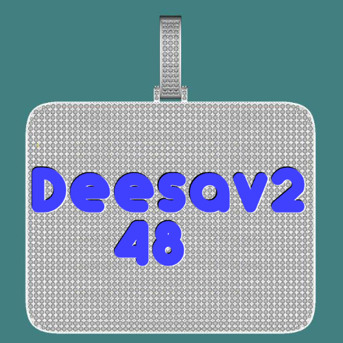 CUSTOM LETTER NECKLACE 3D BIG SQUARE