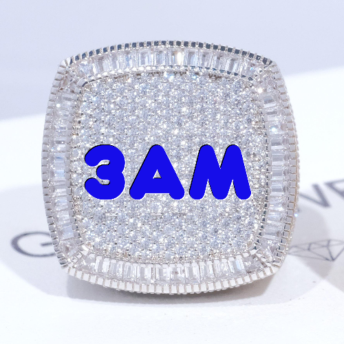 CUSTOM LETTER 3D ICED RING