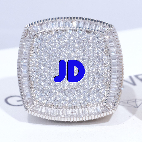 CUSTOM LETTER 3D ICED RING