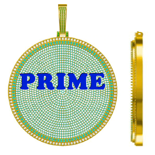 CUSTOM LETTER NECKLACE 3D BIG DISC